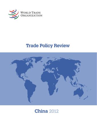 image of Concluding Remarks by the Chairperson of The Trade Policy Review Body, H.E. Mr. Eduardo Muñoz Gómez at The Trade Policy Review of China 12 and 14 June 2012
