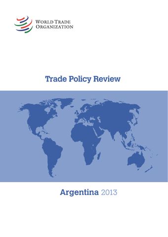 image of Trade Policy Review: Argentina 2013
