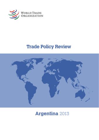 image of Concluding remarks by The Chairperson of The Trade Policy Review Body, H.E. Mr. Joakim Reiter at The Trade Policy Review of Argentina 20 and 22 March 2013