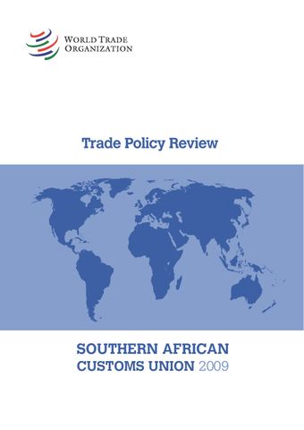 image of Trade Policy Review: SACU 2009