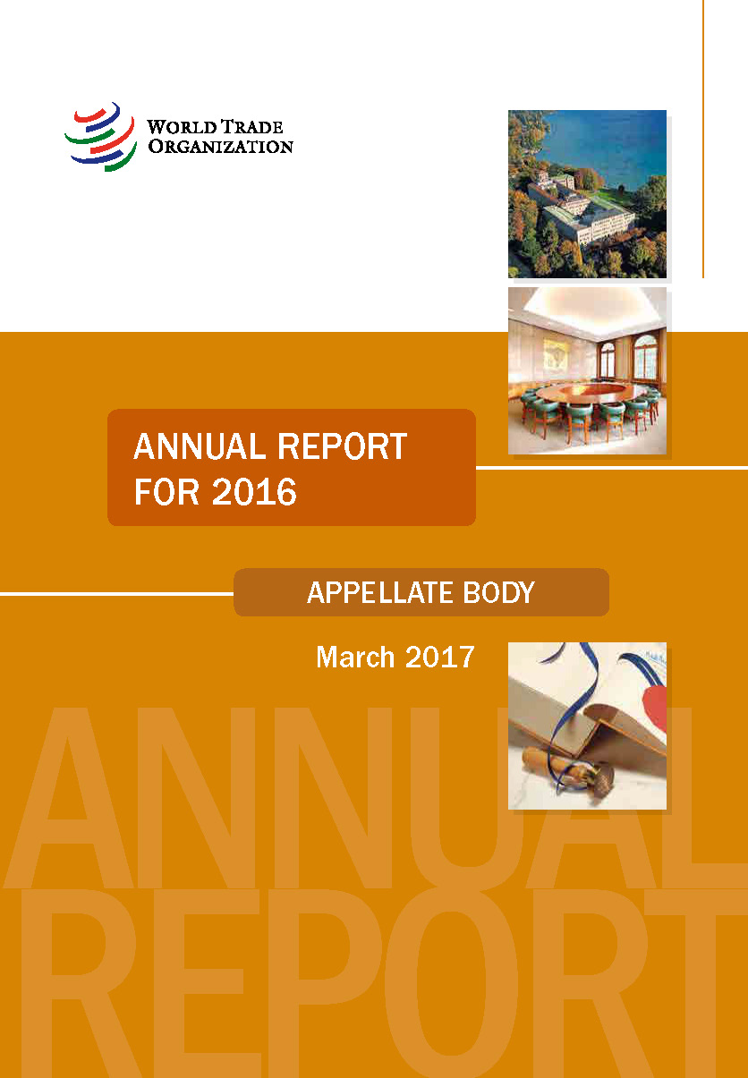 image of Appellate Body annual report for 2016