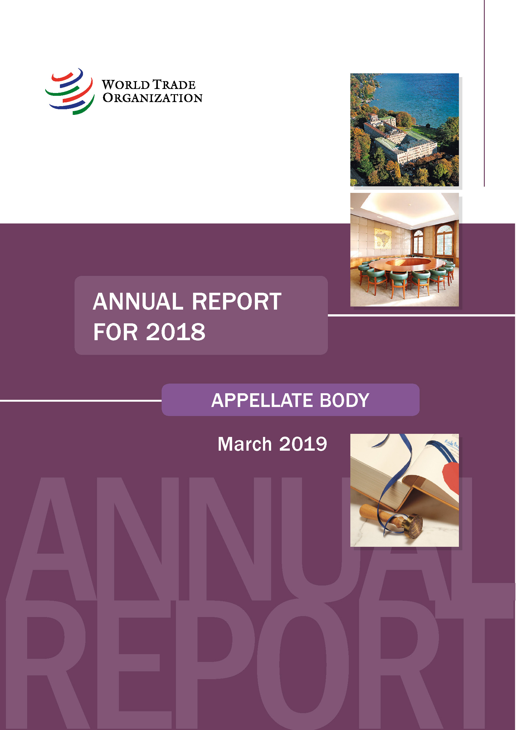image of Appellate Body annual report for 2018