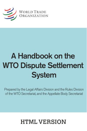 image of A Handbook on the WTO Dispute Settlement System, 2nd Edition