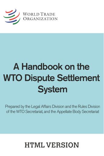 image of A Handbook on the WTO Dispute Settlement System